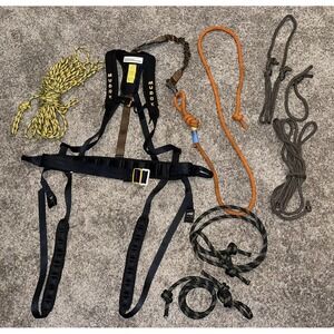 Muddy Safeguard Tree Stand Padded Nylon Safety Harness MSH400-L  USED With Rope